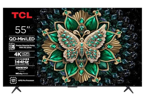 TCL Serie C69K Smart TV QD-MiniLED 4K 55' 55C69K, 144Hz, audio Onkyo 2.1, Dolby Vision IQ & Atmos, Google TV