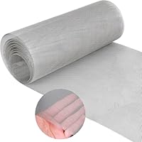 Drahtgitter Feinmaschig, 1mm Maschenweite 40 x 200cm, 304 Edelstahl Maschendraht Metallgitter als Volierendraht, Kaninchendraht, Wühlmausgitter für Hochbeet im Garten (20 Mesh)