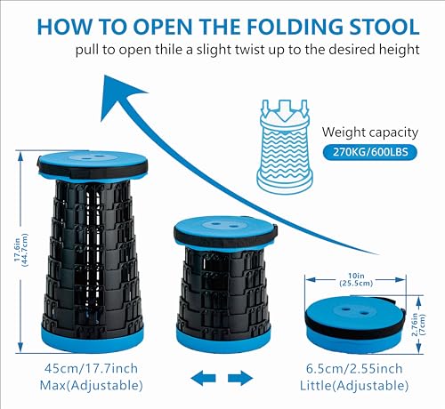 Upgraded-Folding-StoolRetractable-Folding-StoolSturdy-Foldable-Stool-with-Load-Capacity-of-600lbsRetractable-Camping-Stool-for-HikingFishing-Tours-BBQ-Parties-IndoorOutdoor-Activities