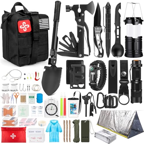 Survival Kit, 250Pcs Survival Gear First Aid Kit with Molle Syste...