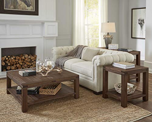 Benzara Bm187681 Acacia Wood Coffee Table With Exposed Mortise And Tenon Corner Joints, Brown #TOP4