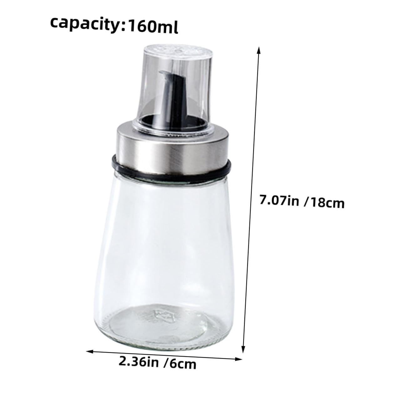 Mipcase Botellas de Condimentos de Vidrio 3 Unidades para Salsa y Vinagre