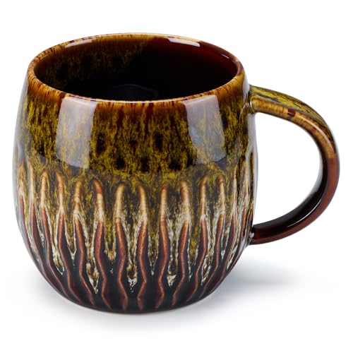 Taza grande de cerámica 20oz con asa, color amarillo miniatura 1