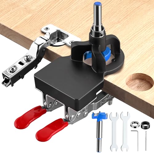 XUNTOP 35mm Concealed Hinge Jig, Aluminum Alloy Cabinet Hing...