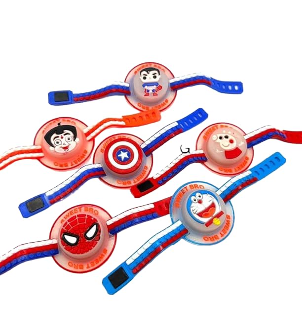 Vibgyor Products LED Light Band For Kids & Children | LED Light Rakhi, Friendship Band For Boys & Girls | Light Wali Rakhi For Kids & Children | Cartoon Characters LED Light Band Rakhi (Set of 3) (B0DBVXBWRV) Amazon Price History, Amazon Price Tracker