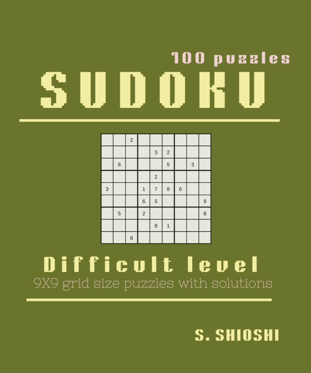 SUDOKU; 100 difficult level puzzles