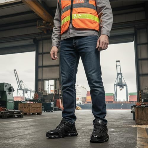Image of Steel Toe Shoes for Men Women Composite Toe Safety Shoes | Wide,Indestructible,Lightweight,Comfortable Tennis sneakers