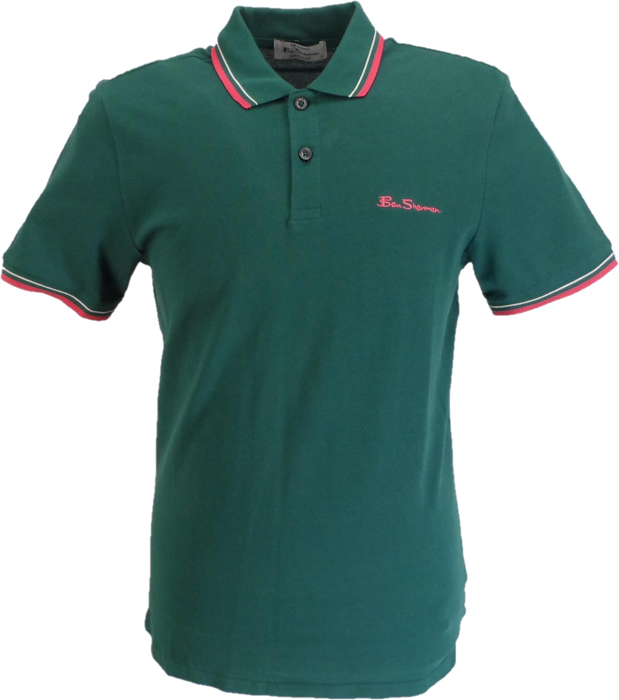 Ben Sherman Men's Dark Green Signature Polo Shirt (Uk, Alpha, L, Regular, Regular, )