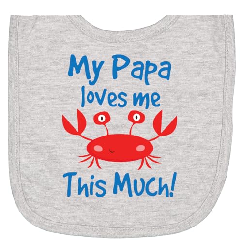 inktastic My Papa Loves Me Grandkids Crab Newborn Bib