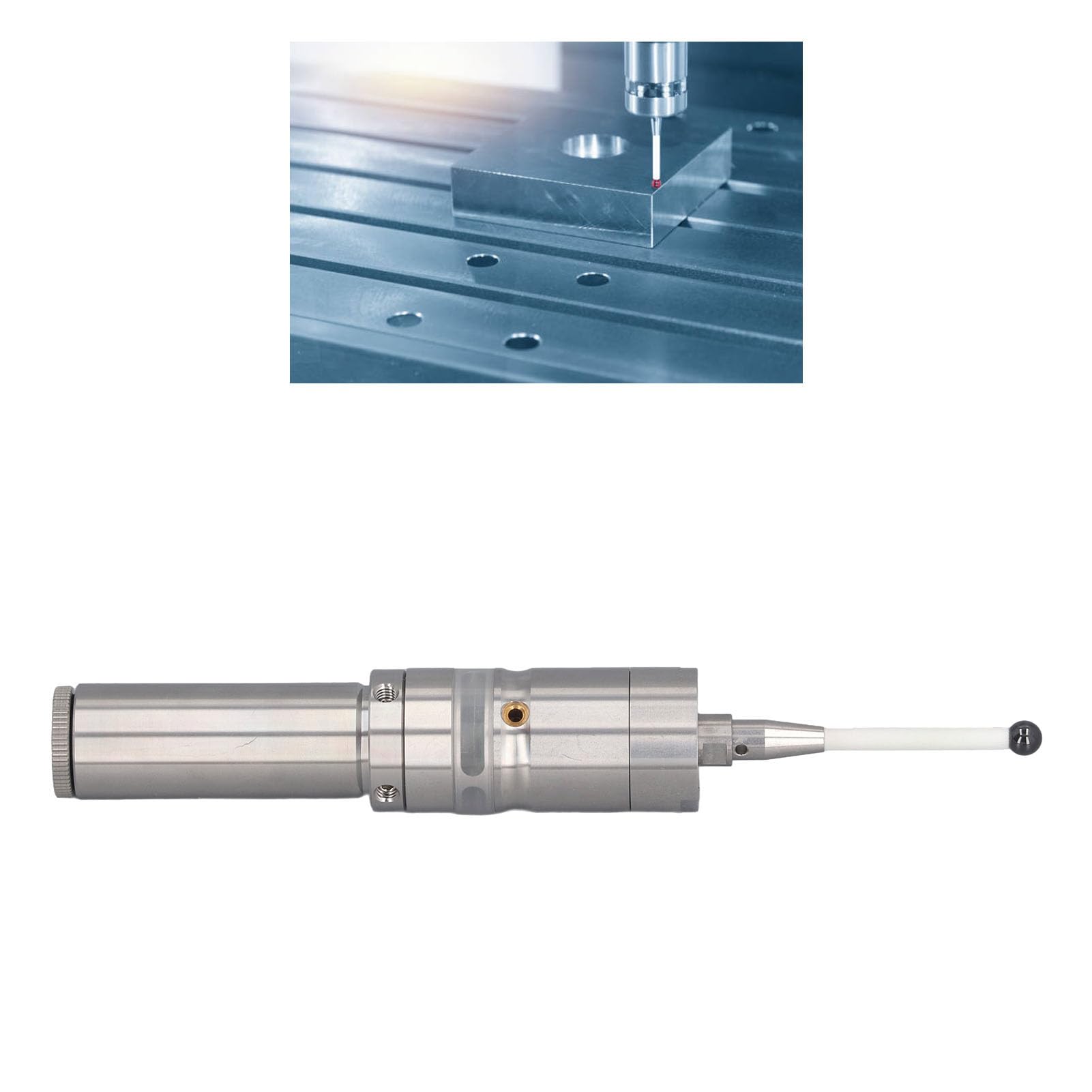 Elektronischer Kantentaster, 3D-Kantentaster, mit Lithiumbatterie Betriebener X-Y-Z-Richtungstaster für CNC-Drehmaschinen, Hochpräziser Kantentaster mit Keramiktaster