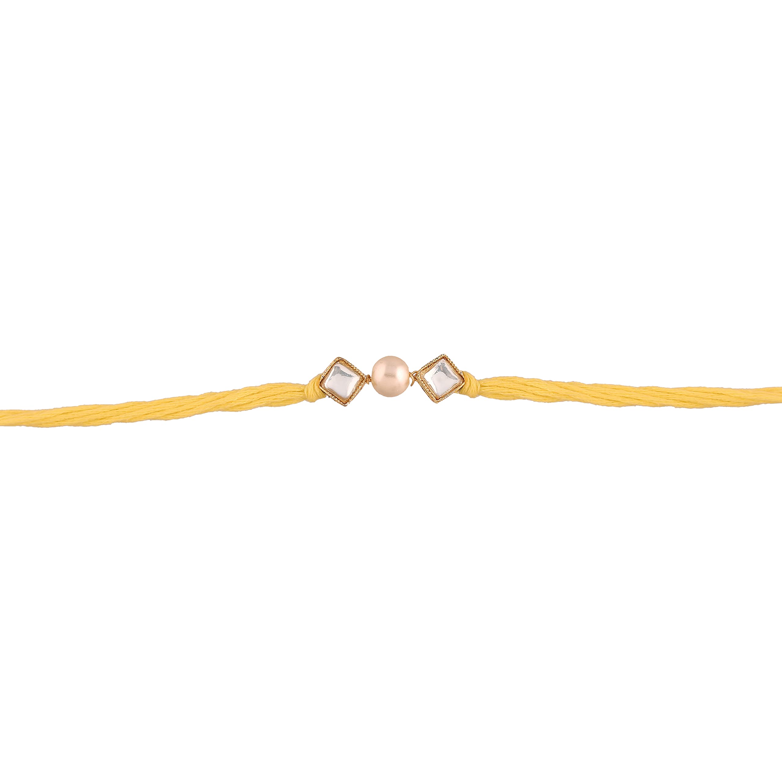Ethnic Pearl Kundan Lumba Rakhi Combo Set for Rakshabhandan Special