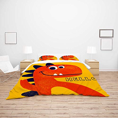 Housse de couette dinosaure en microfibre supérieure infroissable