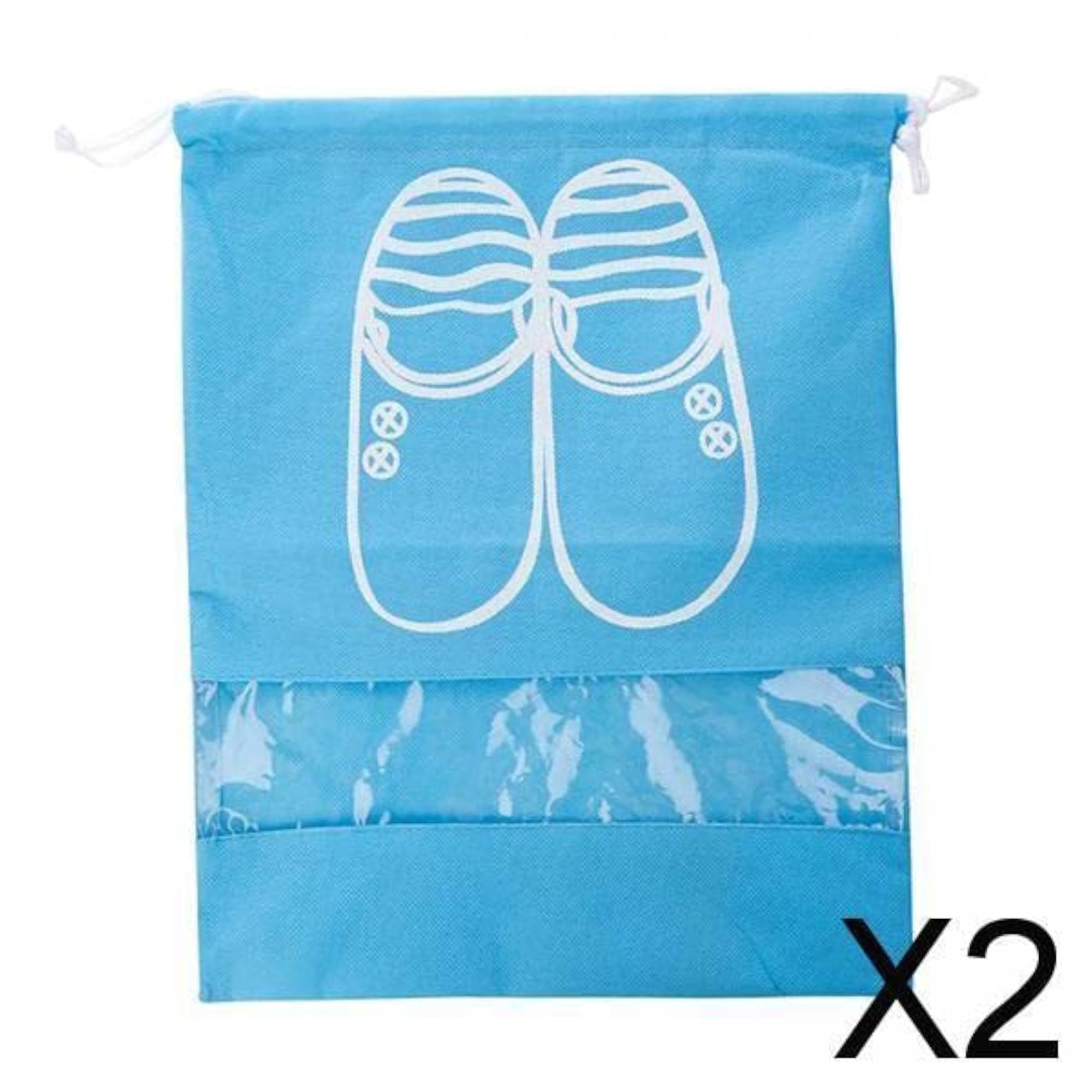 2xDust-Proof Thick Foldable Pouch Shoe Storage Bag