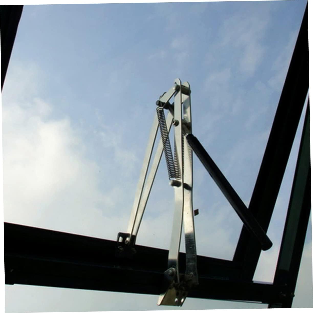 Automatic Window Opener for Greenhouses Sturdy Auto Vent Opener with Thermal Induction Silver Finish for Gardening and Ventilation Botanical Spaces