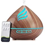 Remote Control Essential Oil Diffuser with 14 Color Lights, 500ML Large Capacity, Auto Shut-Off, Aromatherapy Humidifier for Home, Office, Bedroom