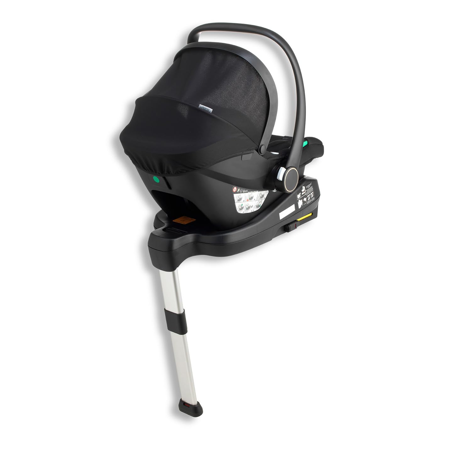 FORMULA BABY Base pour coque Travel Light | installation via les broches isofix et la jambe de force | indicateur pour guider