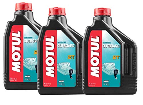 Lubricantes para motor 2 Tiempos Fuera Borda Mineral - Motul Outboard 2T, Pack 6 litros