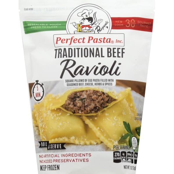 Perfect Pasta, Ravioli Traditional Beef, 12 Ounce