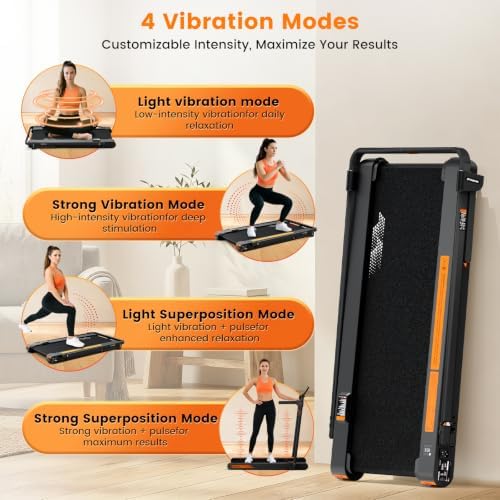 Mahrole Walking Vibration Pad with App,3 in 1 Potrable Treadmill with Manual Incline Foldable - 1