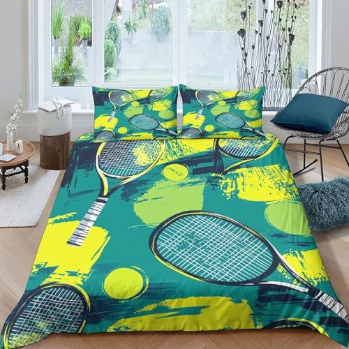 Housse de couette tennis en microfibre résistante avec fermeture éclair durable