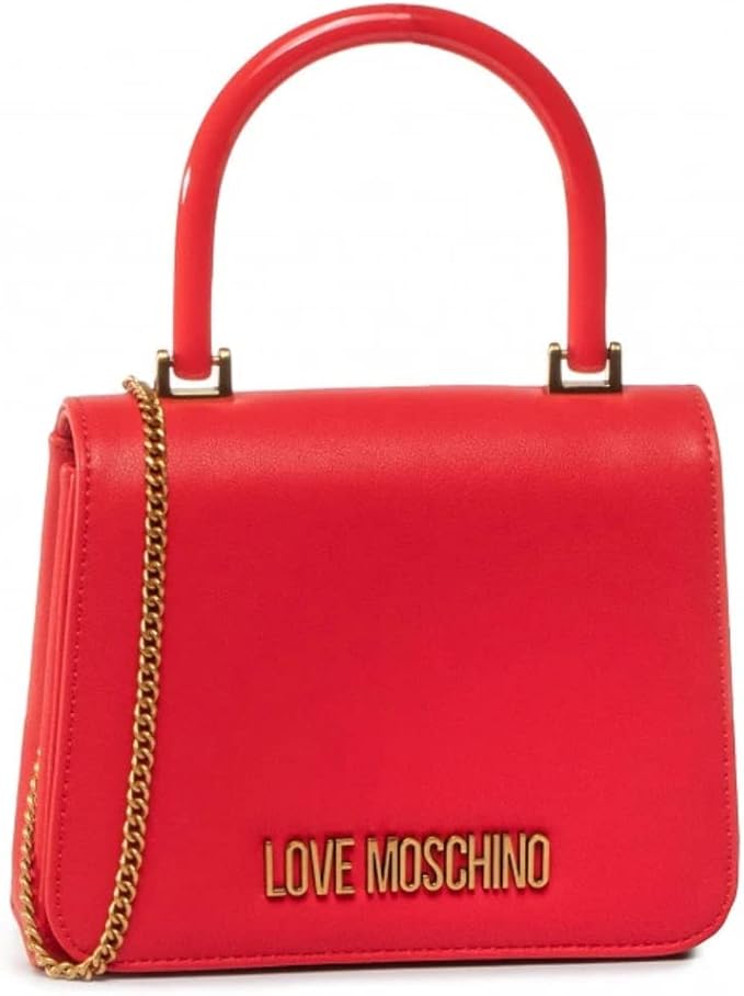 love moschino love top handle cross body satchel