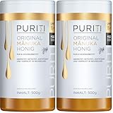 PURITI Manuka Honig MGO 550+ 500g aus Neuseeland mit zertifiziertem Methylglyoxal Gehalt - Laborgeprüft, Direktimport, reines Naturprodukt, frei von Zusatzstoffen (Packung mit 2)