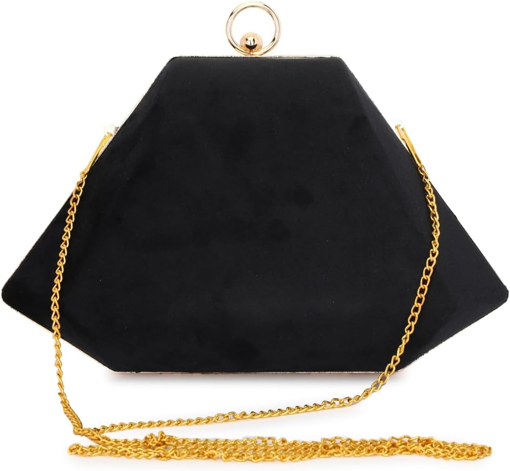 TOOBA Handicraft Women's Box Clutch Bag Purse | Designer Solid Color Bag, Bridal Purse & Party Handbag Design & Jeweled Clasp – Wedding & Special Occasion Clutch