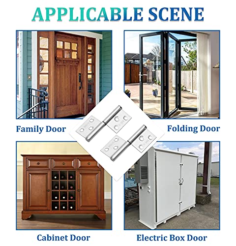 Yoohey 4Pcs Flag Hinges 2.5 Inch Lift Off Hinge 304 Stainless Steel Door Hinges #TOP1