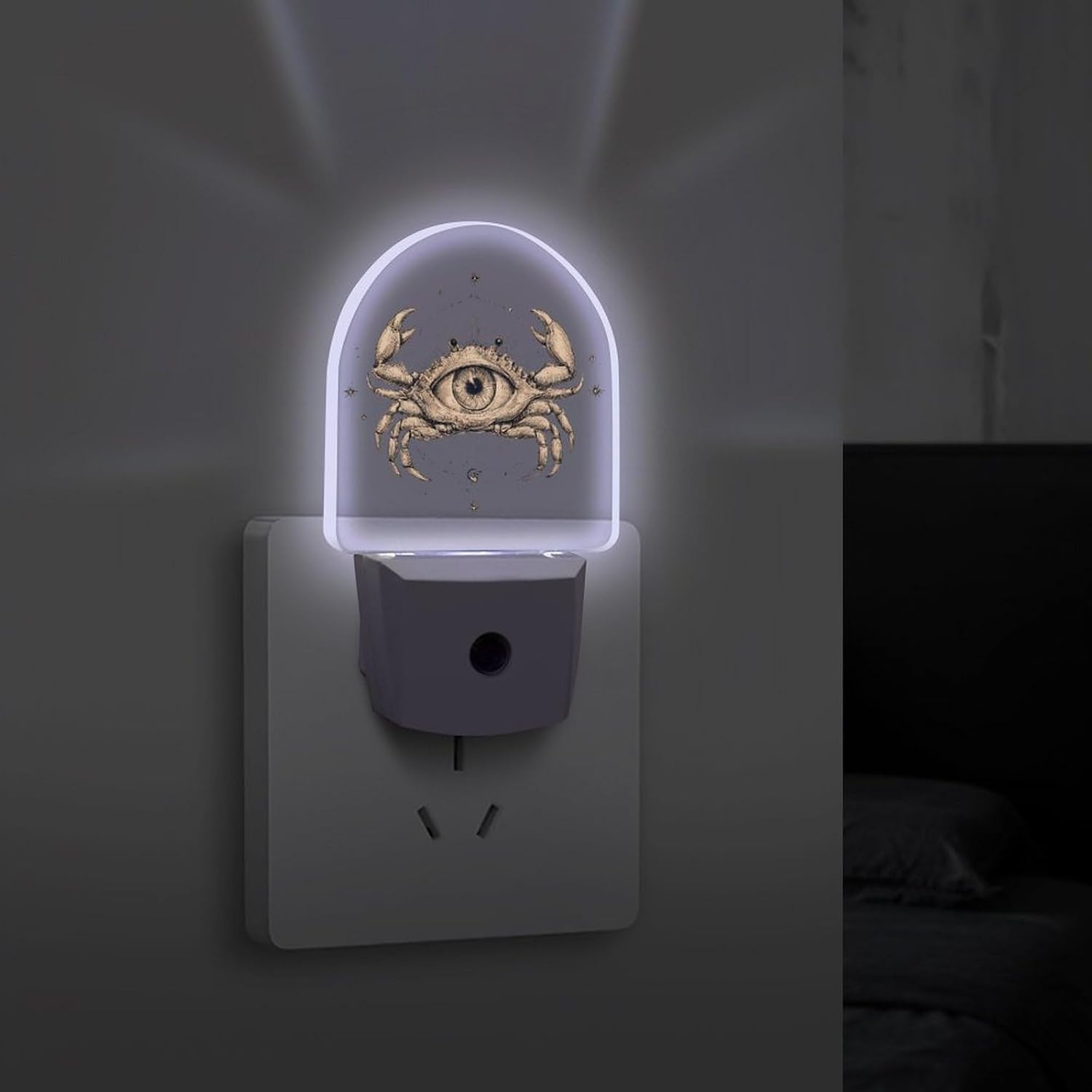Crab Eye Cancer Constellation Night Light LED Night Lights Plug Into Wall 11.2x7.5x5cm image 4