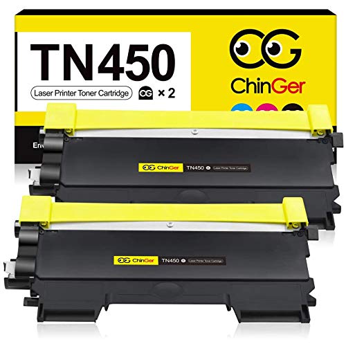 CHINGER TN450 Compatible Toner Cartridge Replacement for Brother TN450 TN420 TN-450 TN-420 Used with HL-2270DW HL-2280DW HL-2230 HL-2240 MFC-7360N MFC-7860DW DCP-7065DN Intellifax 2840 2940 (2 Black)