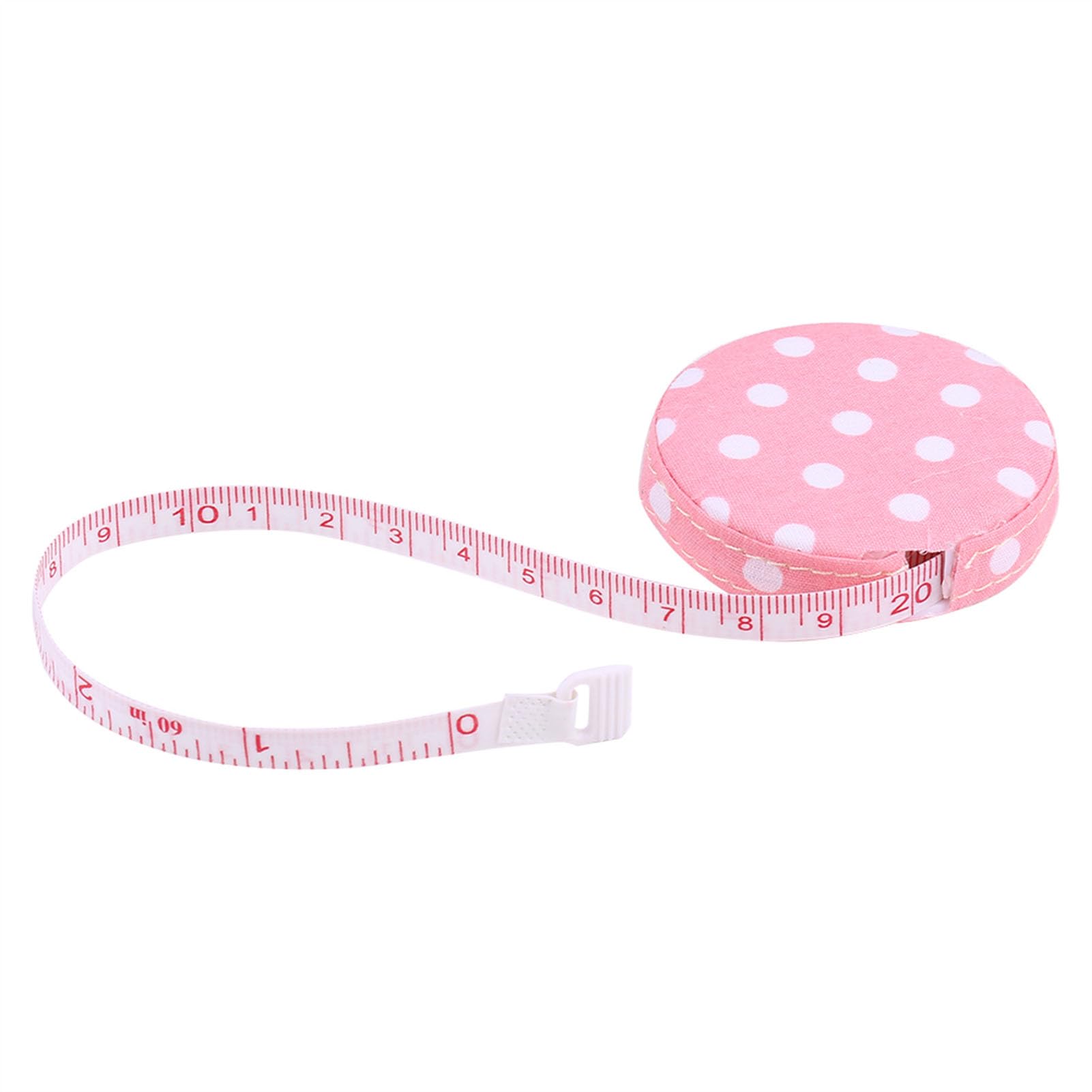 Accurate Body Tape Measure for Fitness Progress Tracking (No. 4 Rose Base with White dots)