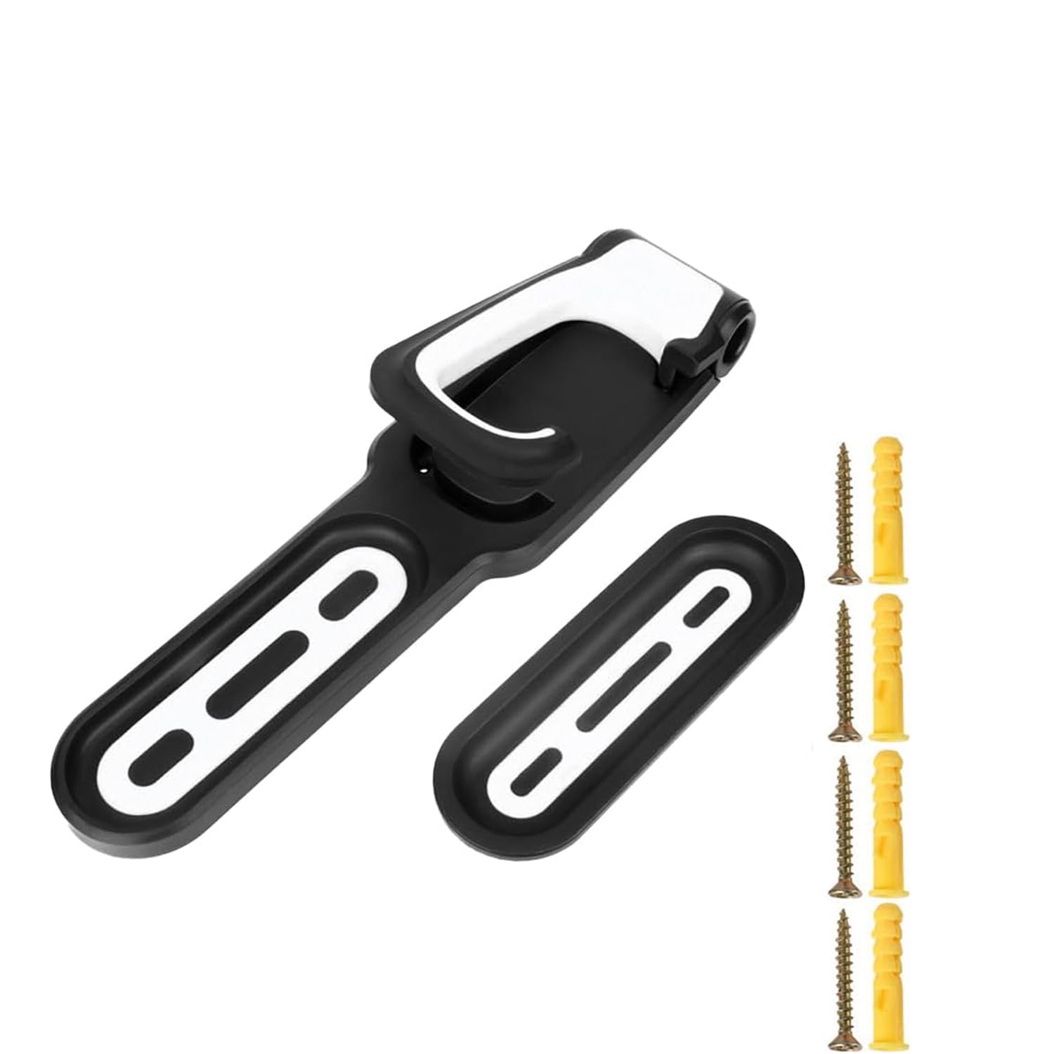 Joyzzz Bike Wall Mount, Black and White Enhanced Bike Storage Rack Hooks, Adjustable Saving Space Bicycle Hanging Stand, Bike Wall Storage Hanger Hook, Vertical Bicycle Depot Wall Hanger