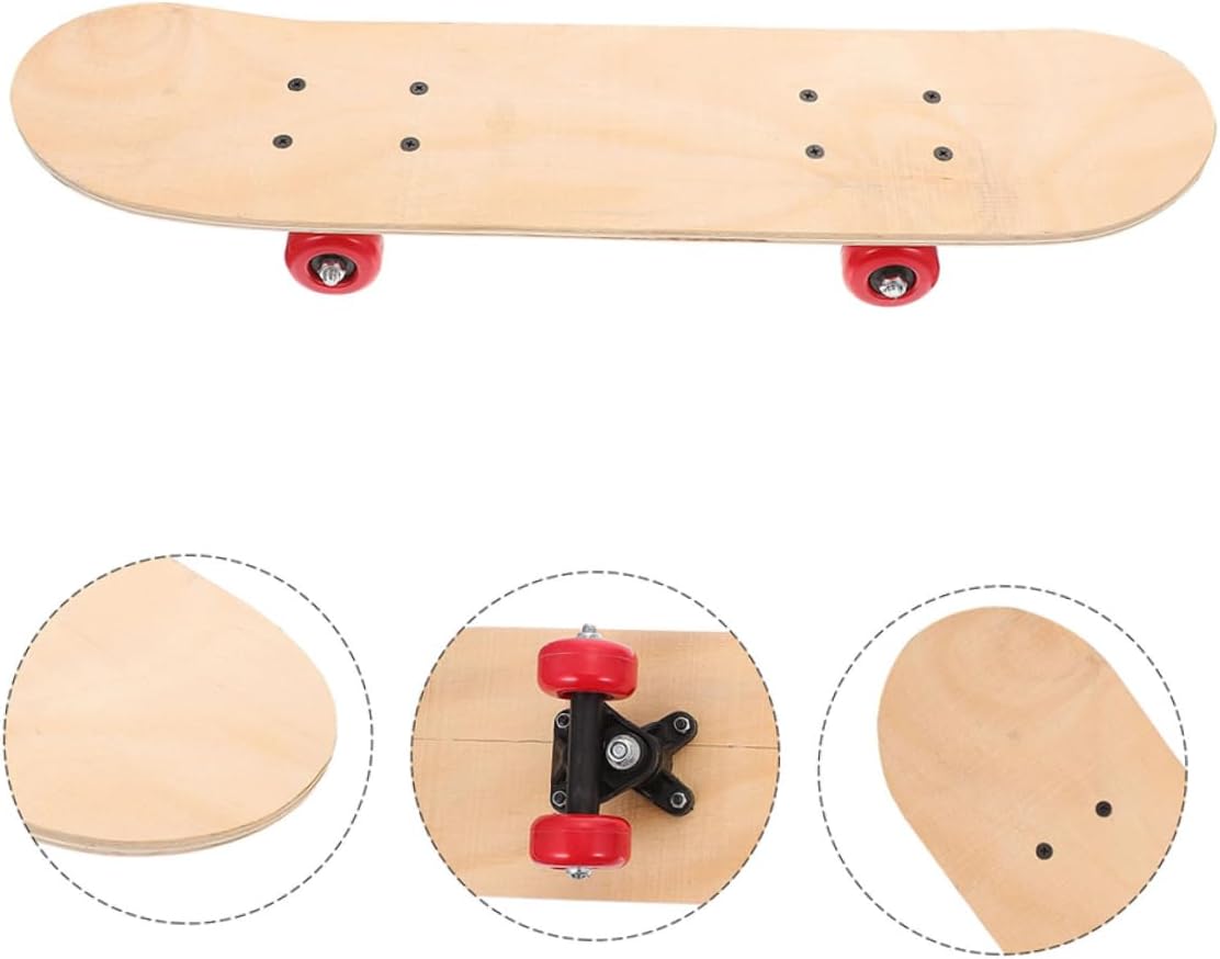 Garneck Graffiti Skateboard Unfinished Deck for Blank Wheel Boys and Girls Skateboard for Creative Projects and Personal Expression