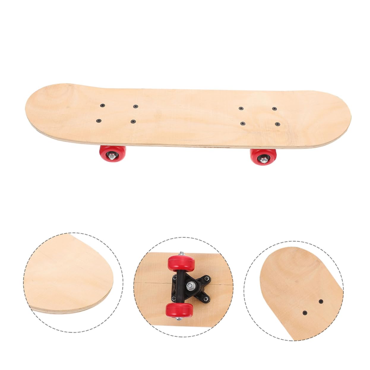 Garneck Create Your Art DIY Skateboard Blank Wood Deck Unfinished Skateboard Double-Sided for Skaters