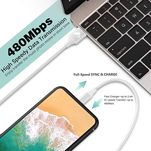 Image of Type C Cable,USB C Cable 2Pack 2M Fast Charging Cable Nylon USB-C Charger Lead for Samsung S8 S9 S10 A20e A40 A50 A70 S20 Plus,Charger for Huawei P9 P20 lite P30 P10,Nexus,Sony,Google Pixel