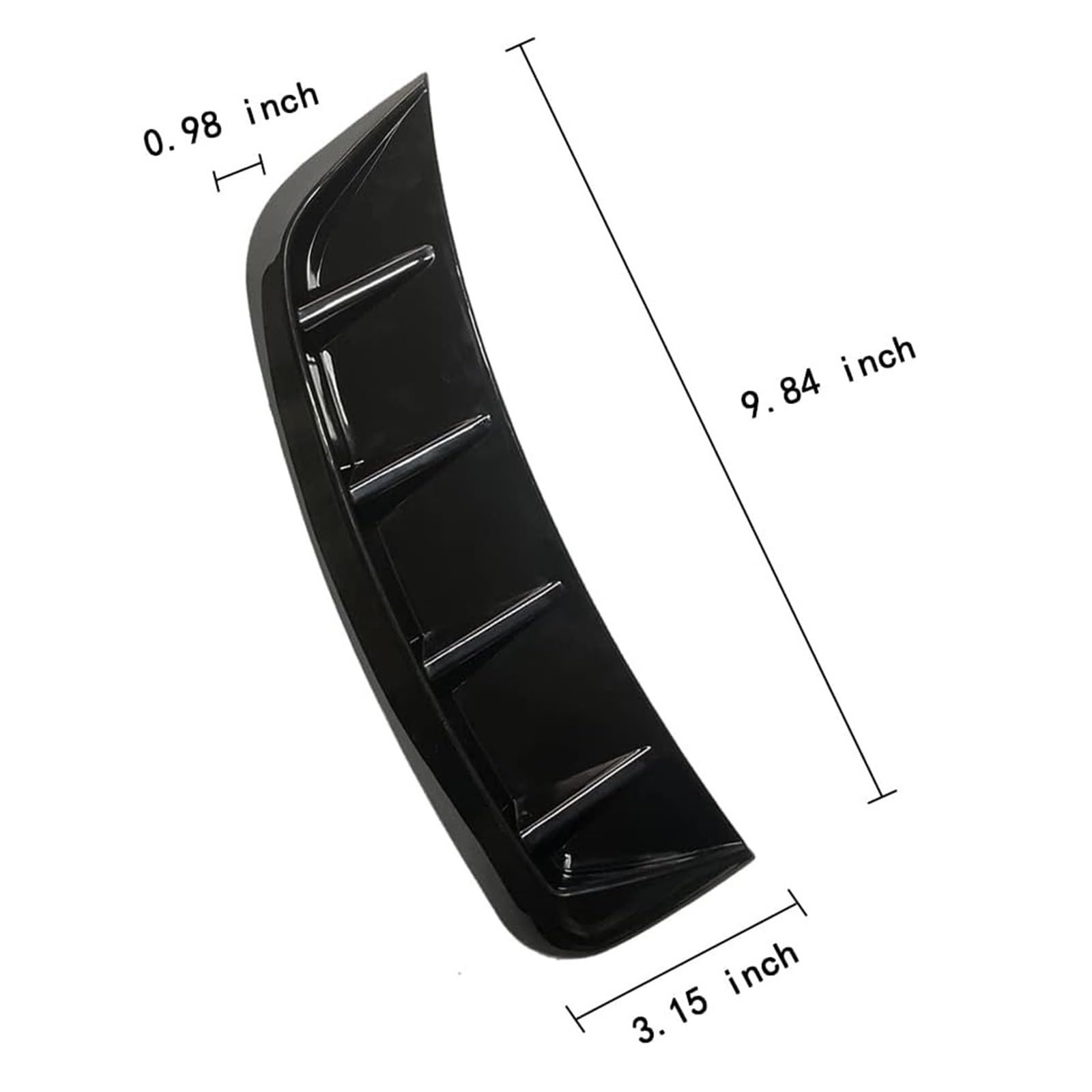 Naklejki dekoracyjne na boczne drzwi Uniwersalny boczny błotnik Wlot powietrza Spoiler Pokrywa skrzydła Shark Gill Leaf Plate Sportowa dekoracja zapobiegająca kolizjom(Glossy Balck)