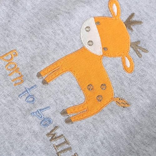 Baby Girls Boys Long Sleeve Printed Bodysuit Infant Foot Jumper Cotton One-Piece Romper 0-12 Months2