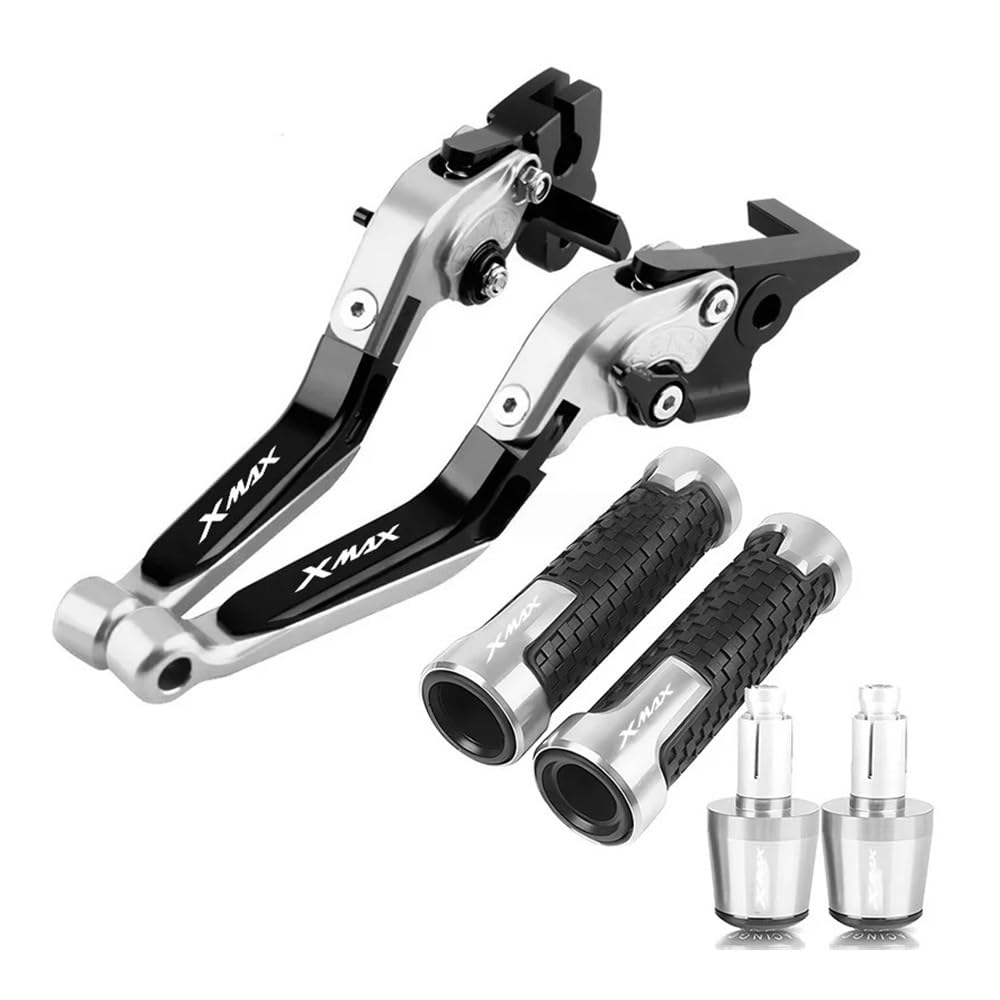 Xvasdgaer M For Ya&Maha Xmax 125/200/250/400 Brake Clutch Levers Handlebar Hand Grips Ends(M)