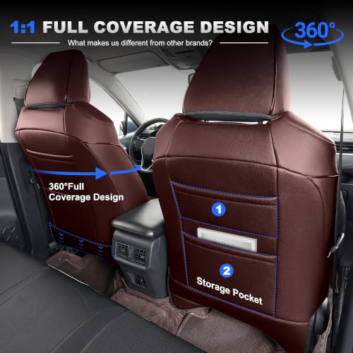 Image of AOMSAZTO Custom Fit Seat Covers for Toyota RAV4 2019 2020-2025 Front&Rear