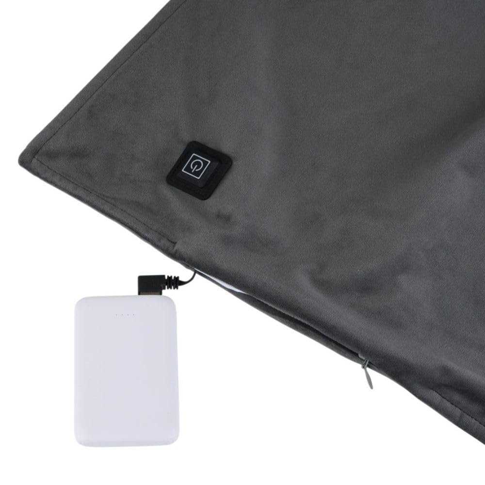 alpina Outdoor Kissen Kabellos - Heizkissen mit Abschaltautomatik - Wärmekissen Elektrisch mit Akku für Stuhl oder Garten - Outdoor Sitzkissen und Heizmatte Schwarz