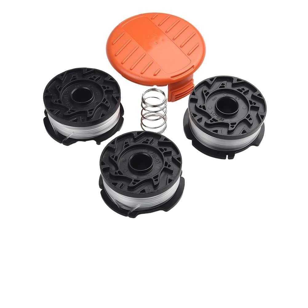 Juego de 3/6 bobinas de repuesto con hilo para Black &Decker AF-100 Eater, 0,065 pulgadas x 30 fu?, función de avance automático, compatible con desbrozadora GH400 GH500 GH600 GH900 CST1000 MTC220