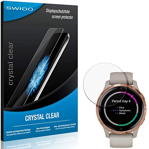Swido - Protector de pantalla para Garmin Venu (43 mm, 2 unidades), transparente