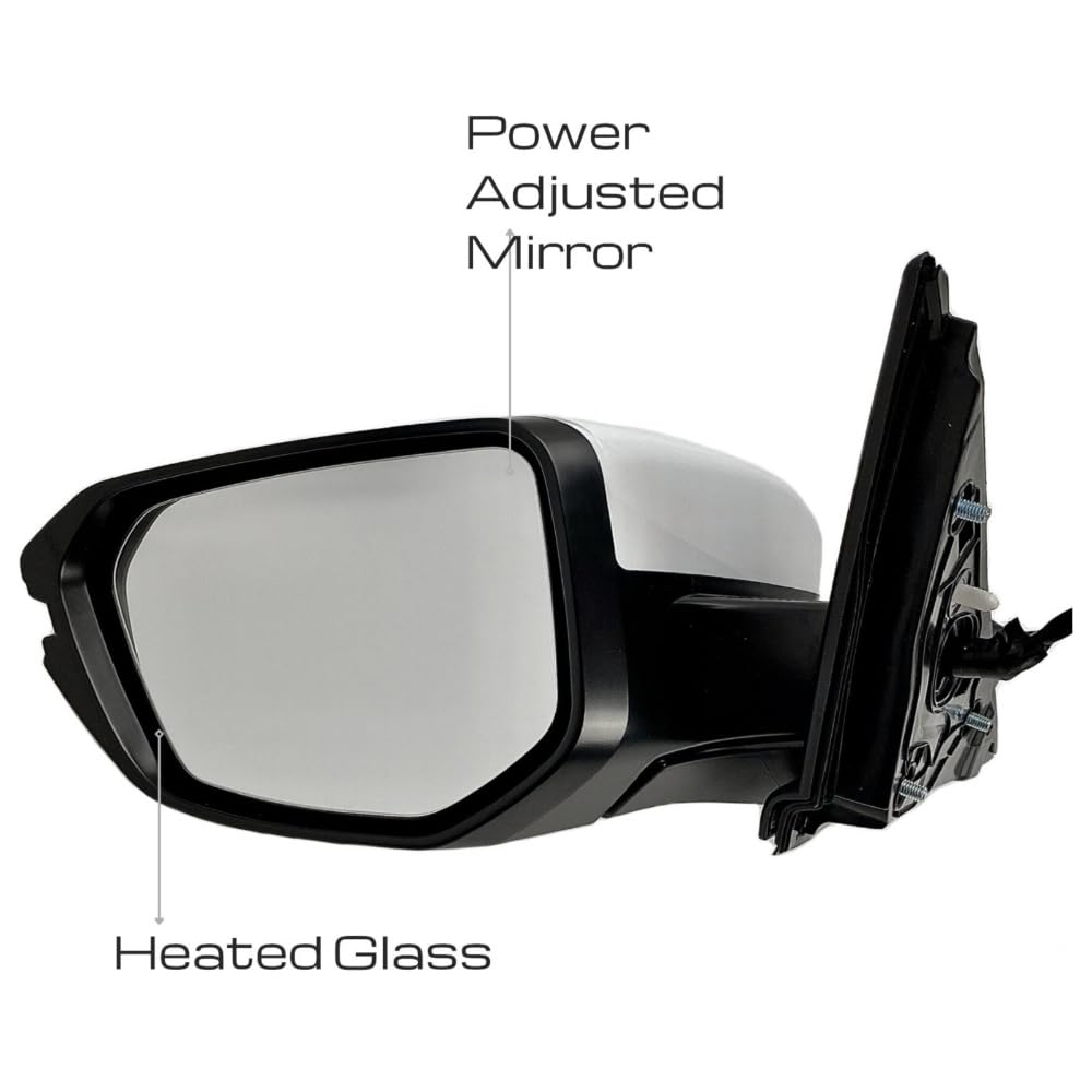 alxiang Side Mirror for Honda for Civic Type R 17-21 Type- with Turn Signal Driver Side (White) 203-11184