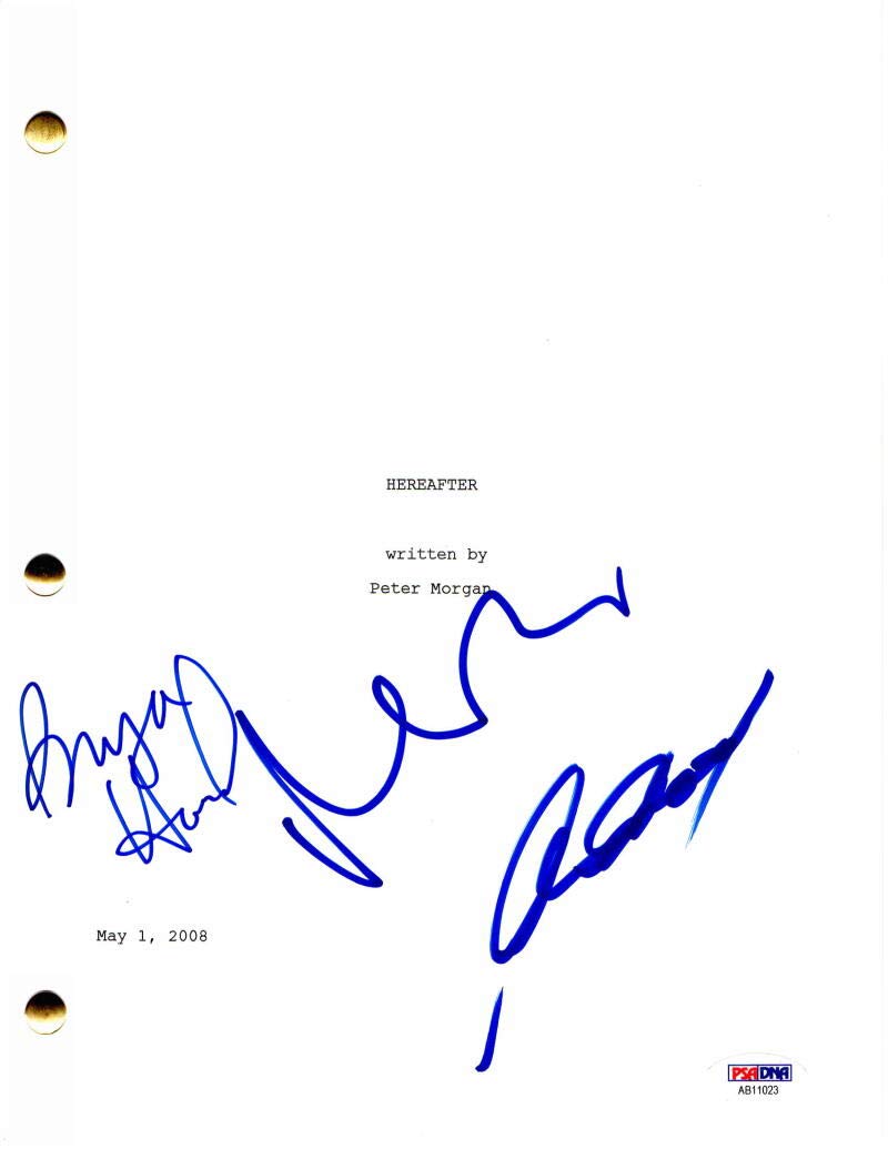 CLINT EASTWOOD, MATT DAMON, BRYCE DALLAS HOWARD SIGNED AUTOGRAPH - HEARAFTER FULL MOVIE SCRIPT - HARRY CALLAHAN, DIRTY HARRY, UNFORGIVEN, INVICTUS, AMERICAN SNIPER, CHANGELING, MYSTIC RIVER, MILLION DOLLAR BABY, HANG 'EM HIGH, PALE RIDER, KELLEY'S HEROS, ESCAPE FROM ALCATRAZ, THE BRIDGES OF MADISON COUNTY, THE MULE