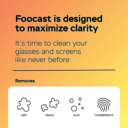 Foocast Eyeglass Cleaner Spray Kit (2 x 2 Oz) - Up to 500 Lens Spray Times I Also Ideal for Screens, Sunglasses, Electronics & Glasses Cleaning Kit I Microfiber Cloth Included - Image 5