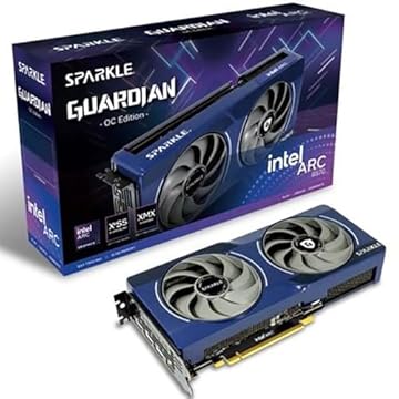 Sparkle Placa gráfica Intel Arc B570 Guardian OC, 10 GB GDDR6, arrefecimento rasgado 2.0, ventilador axial, luz de respiração, placa traseira de metal, SB570G-10GOC