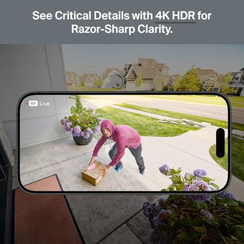 Image of Arlo Ultra Security Camera 4K HDR (3rd Gen, 2025 Release) + SmartHub, Battery Power, Emergency Response, AI Captions, 1-Month Trial of Secure Plan, 180 Field of View, 2 Cam, Black, Indoor /Outdoor