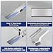 Linear Shower Drain 24 inch with 2-in-1 Flat & Tile Insert Cover - Brushed 304 Stainless Steel Shower Floor Drain - Linear Drain with Reversible Cover & Hair Catcher - Includes Cleaning Tools