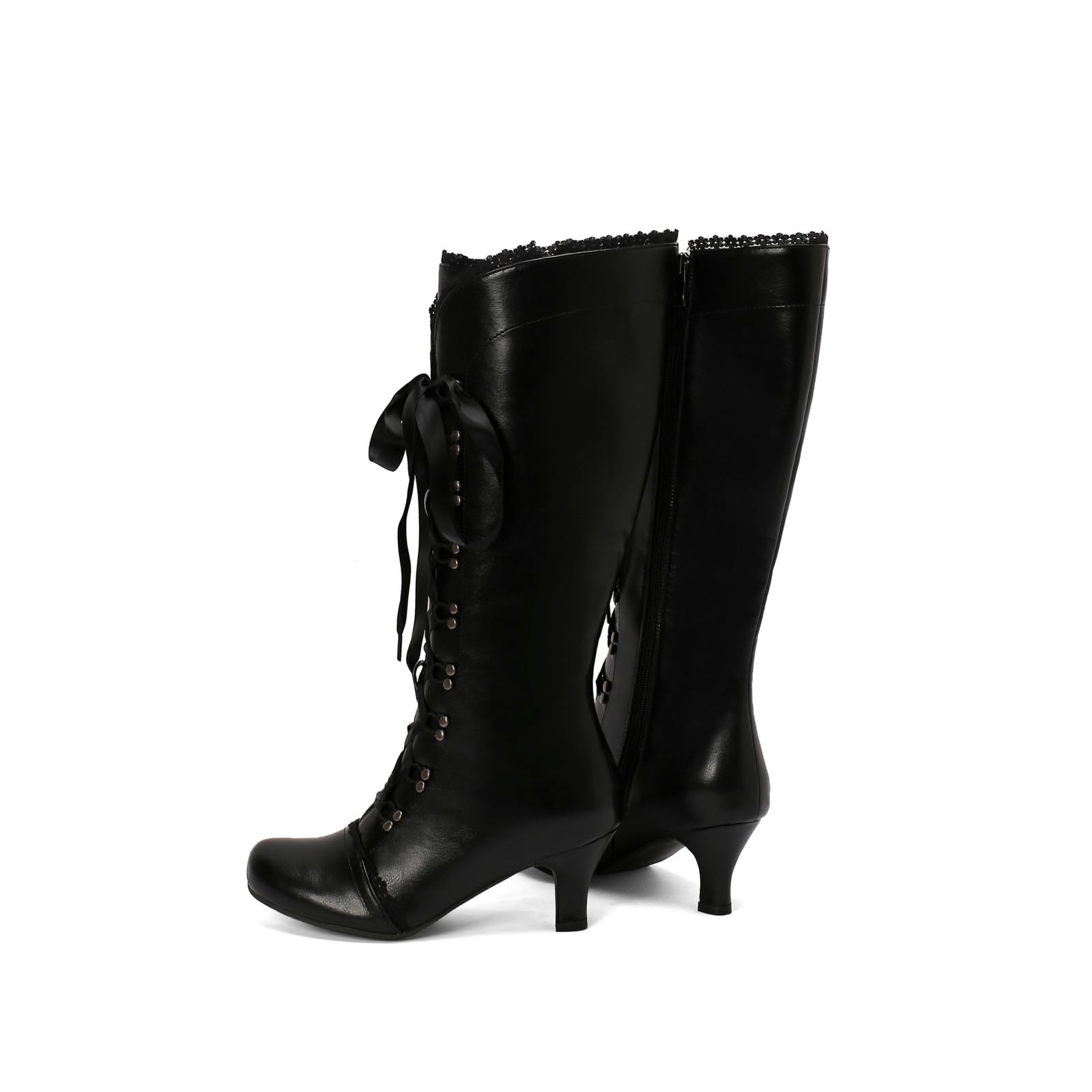 Botas de Mujer de Comercio Exterior de otoño e Invierno Estilo Vaquero, con tacón Grueso, tacón bajo y Media caña, cómodas y Modernas para Diario y Tiempo Libre_1