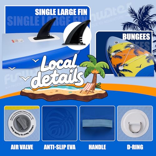 Image of FunWater Stand Up Paddle Board Ultra-Light Inflatable Paddleboard with SUP Accessories for Adults & Youth of All Skill Levels